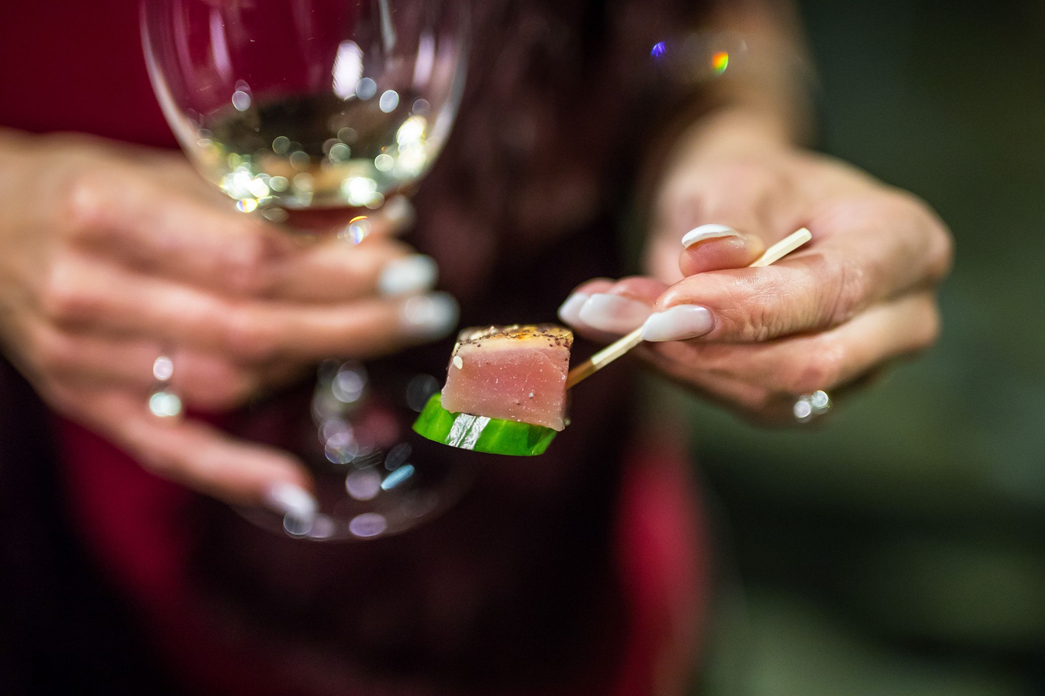 Appetizers at a corporate event.